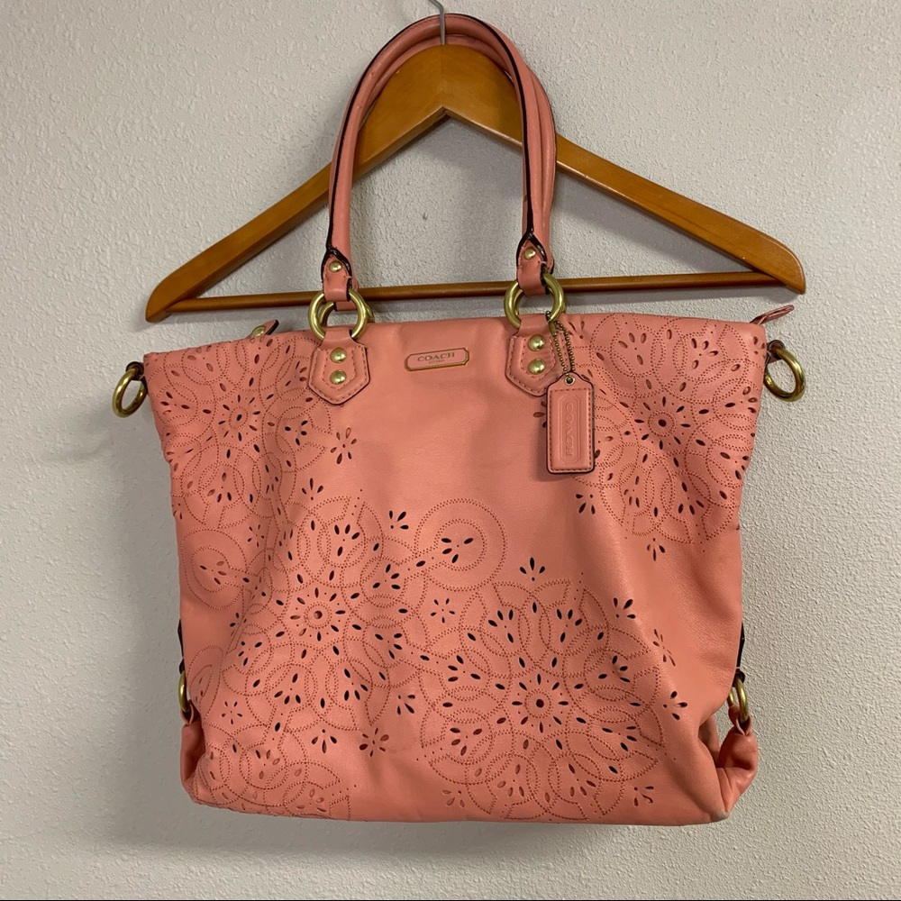 50% OFF Coach Ashley laser cut satchel tote